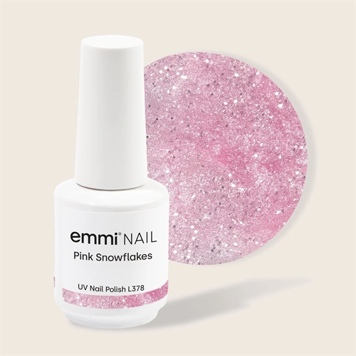 UV-Lack Pink Snowflakes - L378 *Vegan