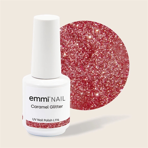 UV-lack Caramel Glitter - L114 *Vegan