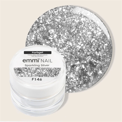 Glitter Gel Sparkling Silver  - F146