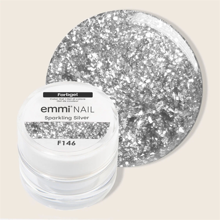 Glitter Gel Sparkling Silver  - F146