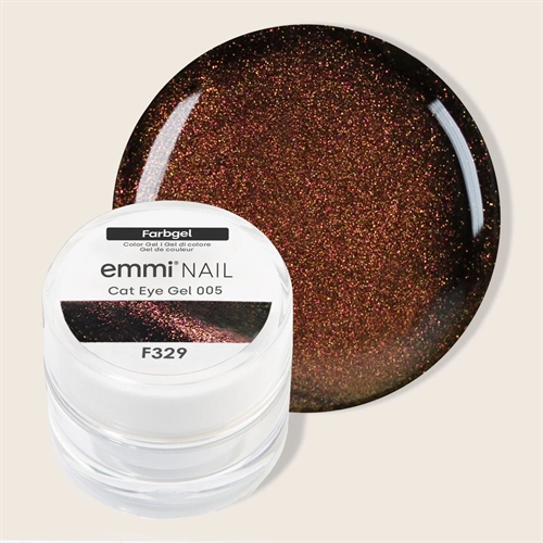 5D Cat Eye Gel Gold-Coral 005