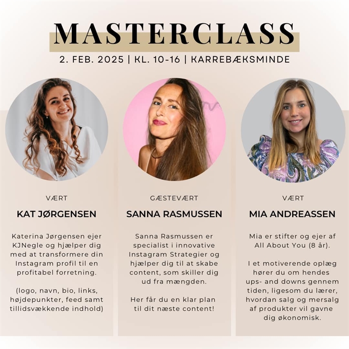 MASTERCLASS - Negletekniker: få succes på Instagram💰 *billetsalg starter d. 29/11