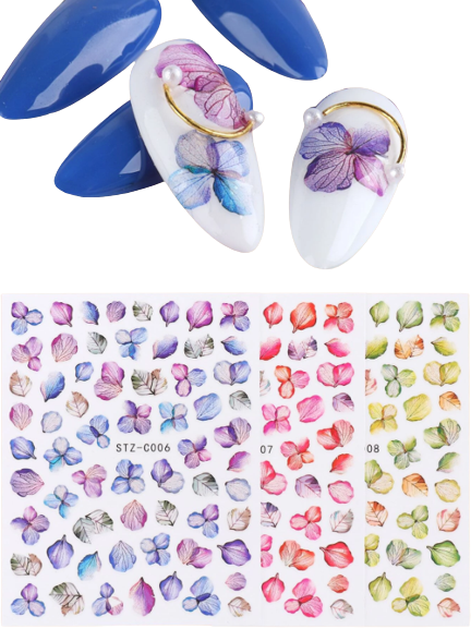 Flowers Leafs Nail Stickers