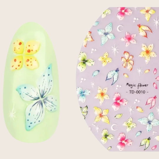 Emmi-Nail - 5D Nail Art Sticker Soft Gel Flower 1