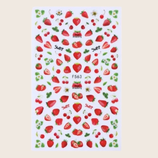 Strawberry & Cherry Nail Stickers