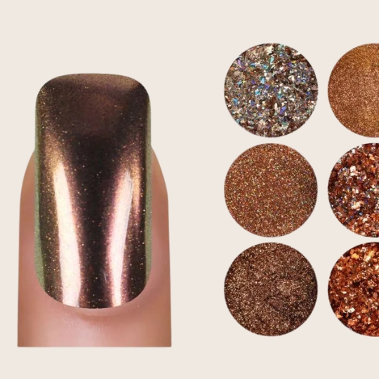 Emmi-Nail Chrome Powder Sæt Kobber