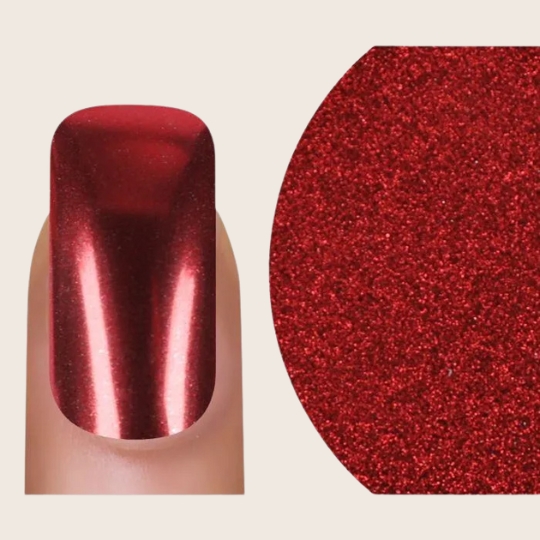 Emmi-Nail Chrome Effekt Powder Rød