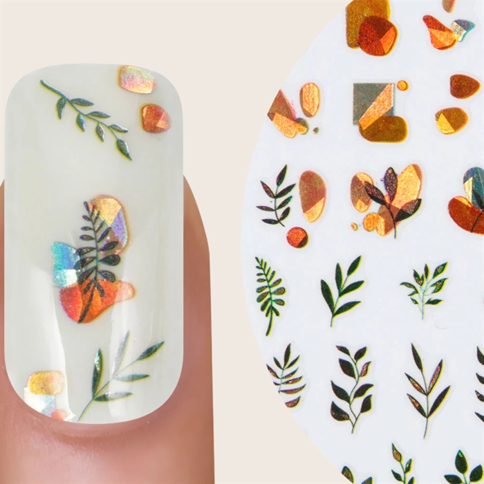 Efterårs holografisk - Nail stickers 